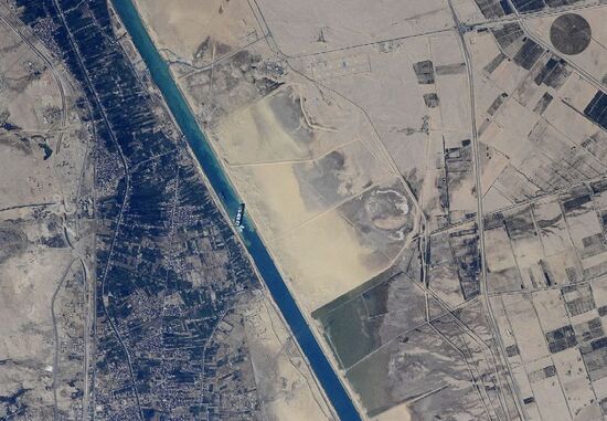 Egypt Suez Canal Traffic Blockade