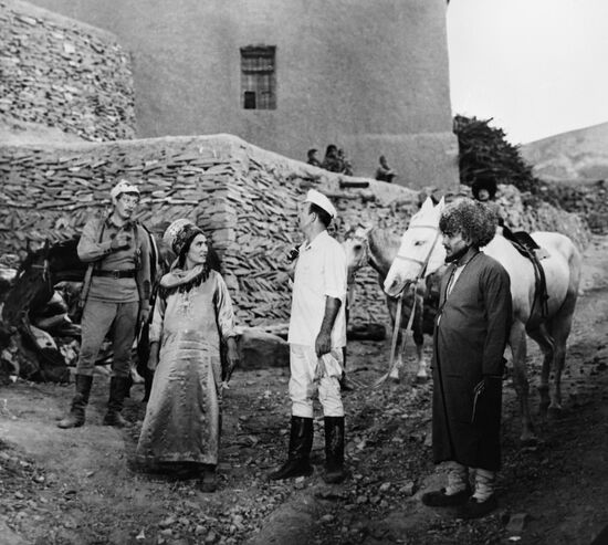 Still from film When Woman Saddles Horse