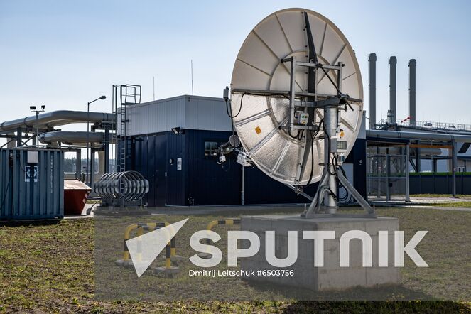 Piping systems and shut-off valves are pictured at the gas receiving station of the Nord Stream Baltic Sea pipeline, in Lubmin, Germany. Location: Germany, Lubmin. Author: Dmitrij Leltschuk/Sputnik. Germany Nord Stream Gas Pipeline