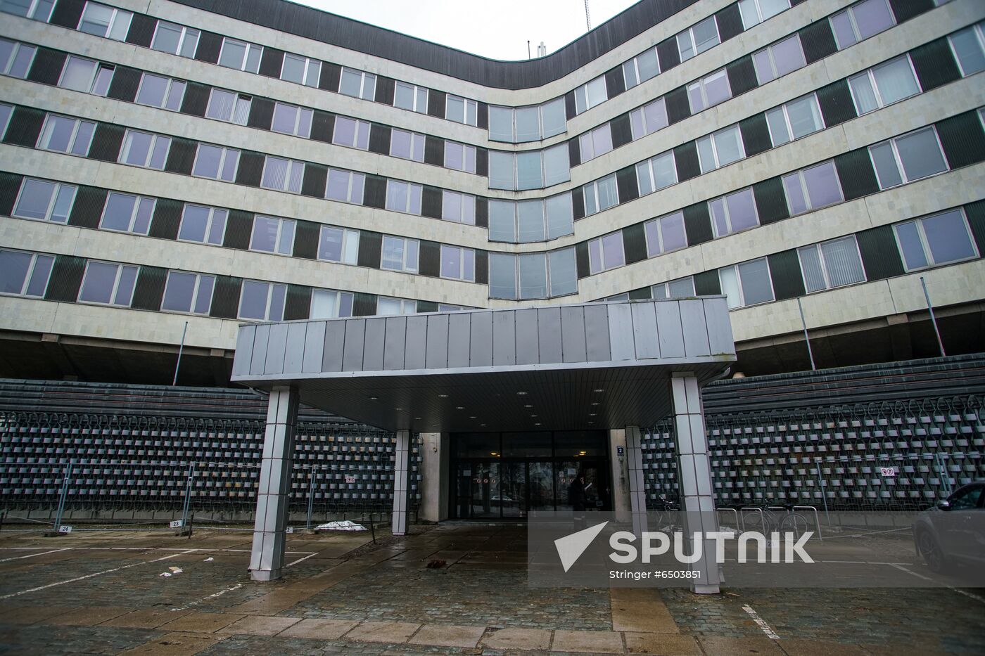 Latvia Former Communist Party Building Demolition