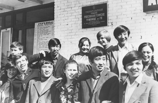 Mongolian students at vocation school No. 78 in Yugra city