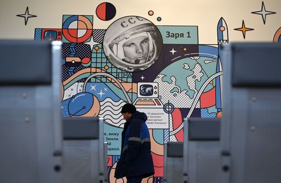 Russia Human Spaceflight Anniversary Railway Station