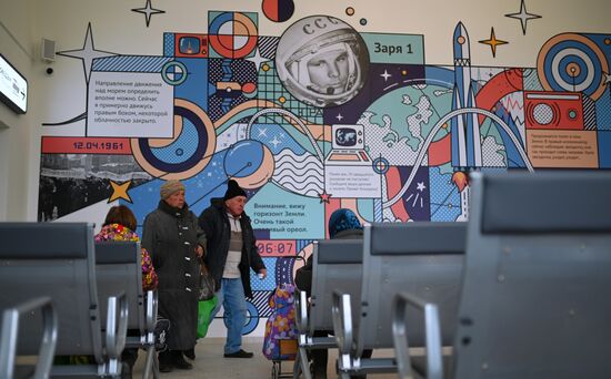 Russia Human Spaceflight Anniversary Railway Station