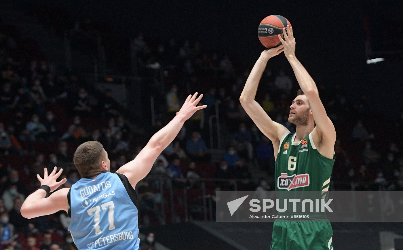 Russia Basketball Euroleague Zenit- Panathinaikos