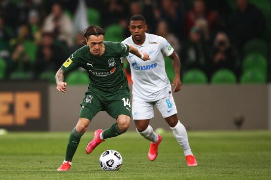Russia Soccer Premier-League Krasnodar -Zenit
