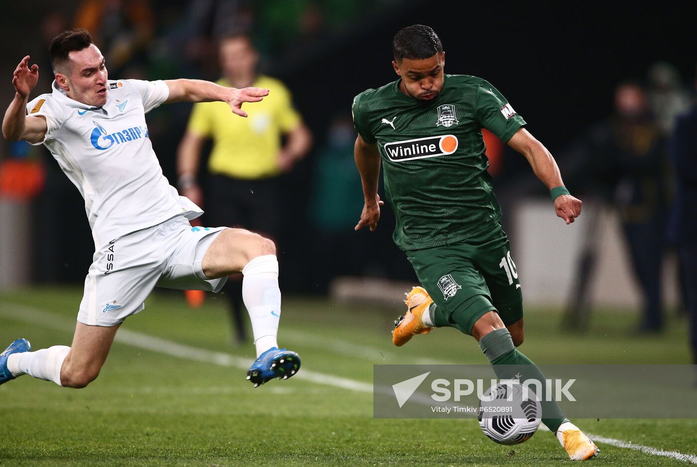 Russia Soccer Premier-League Krasnodar -Zenit