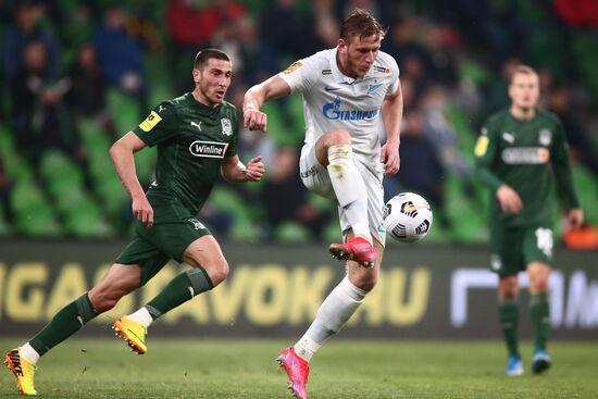 Russia Soccer Premier-League Krasnodar -Zenit