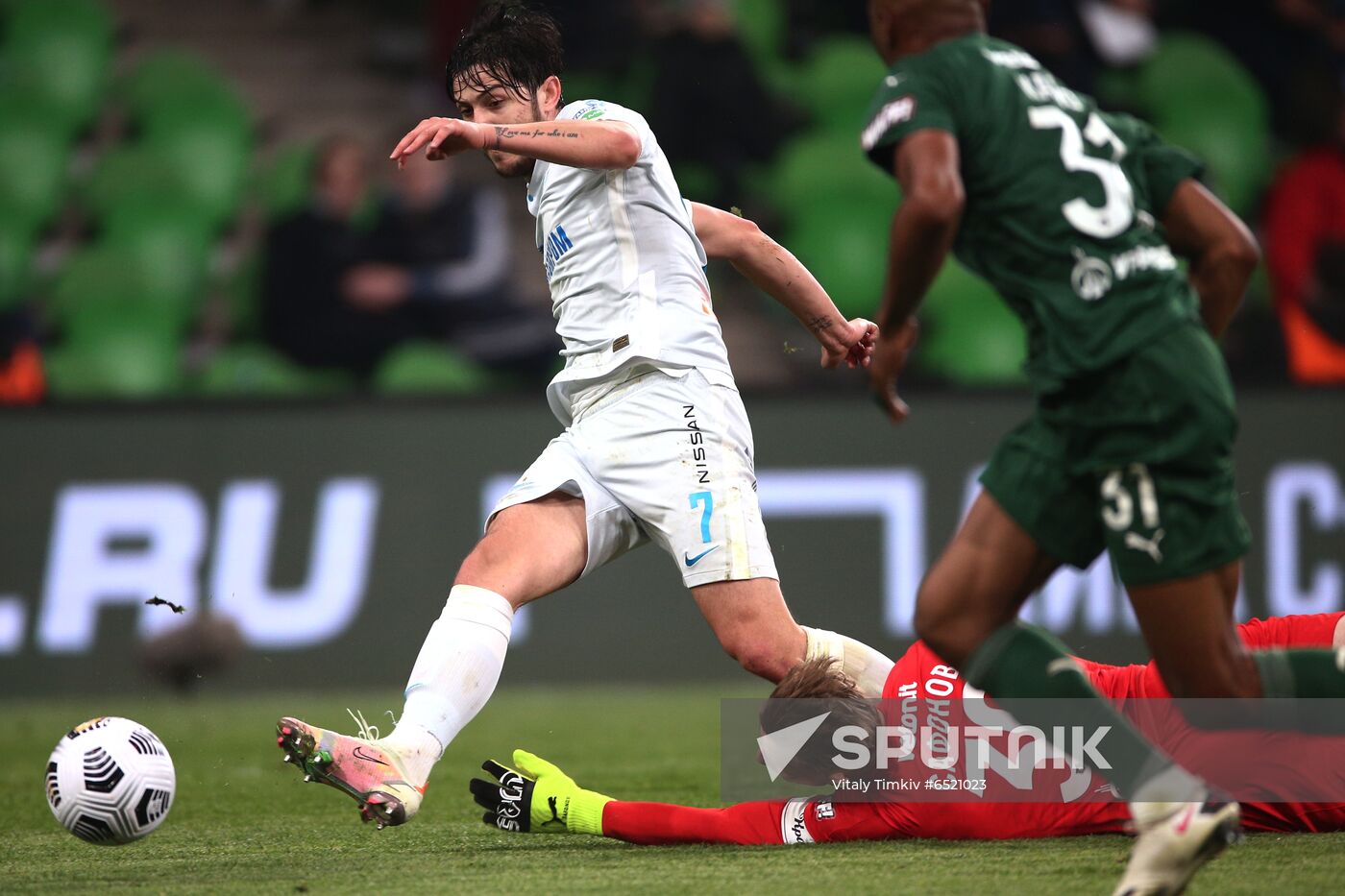 Russia Soccer Premier-League Krasnodar -Zenit