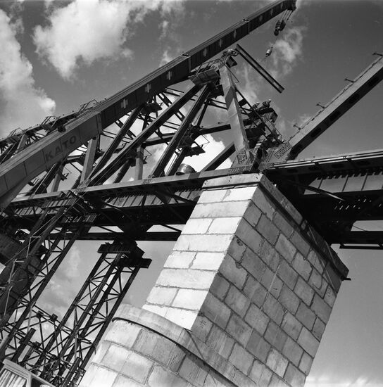 Baikal-Amur Mainline under construction