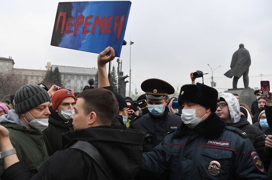 Russia Navalny Supporters Rallies Regions