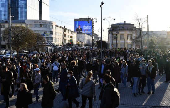 Russia Navalny Supporters Rallies Regions