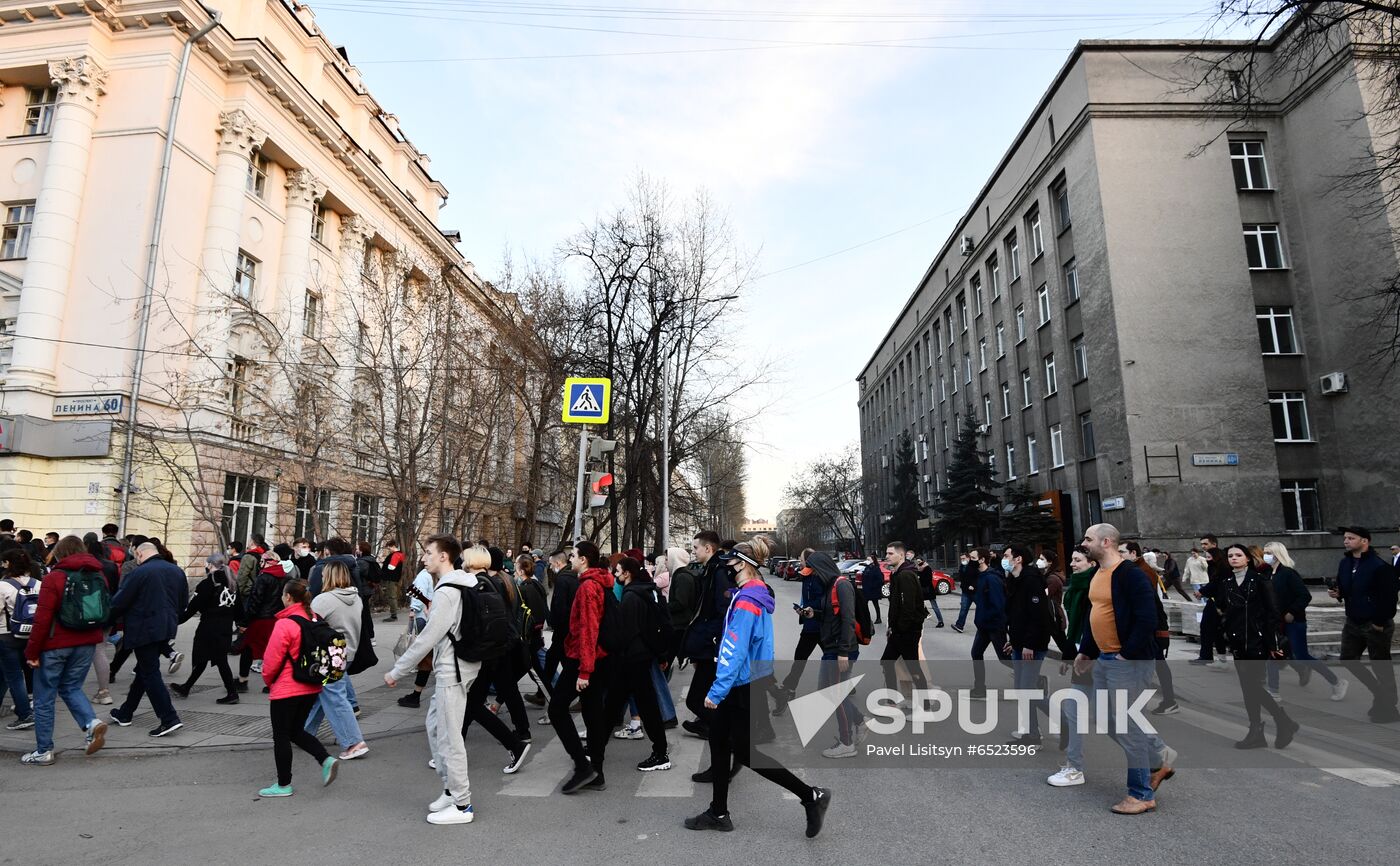 Russia Navalny Supporters Rallies Regions