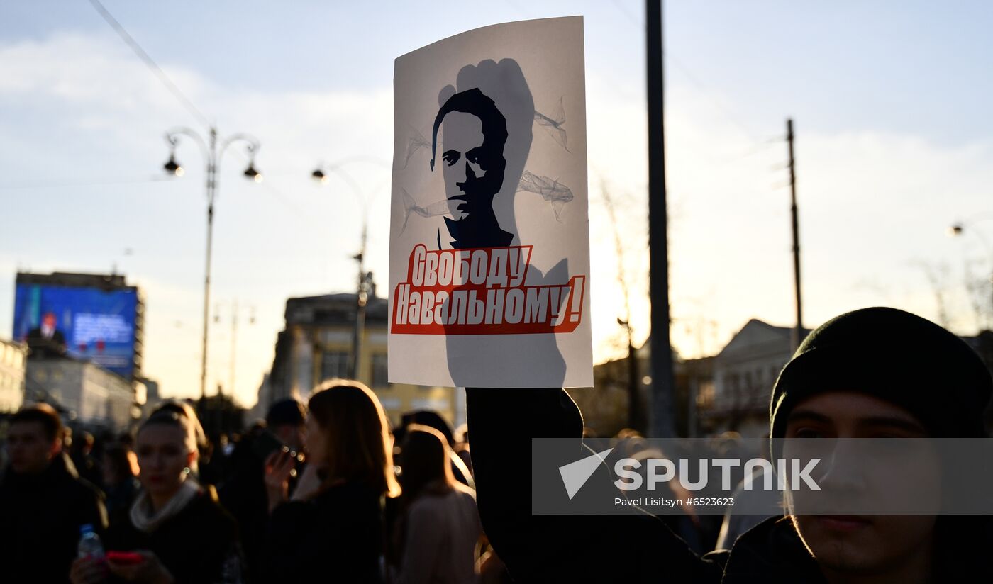Russia Navalny Supporters Rallies Regions