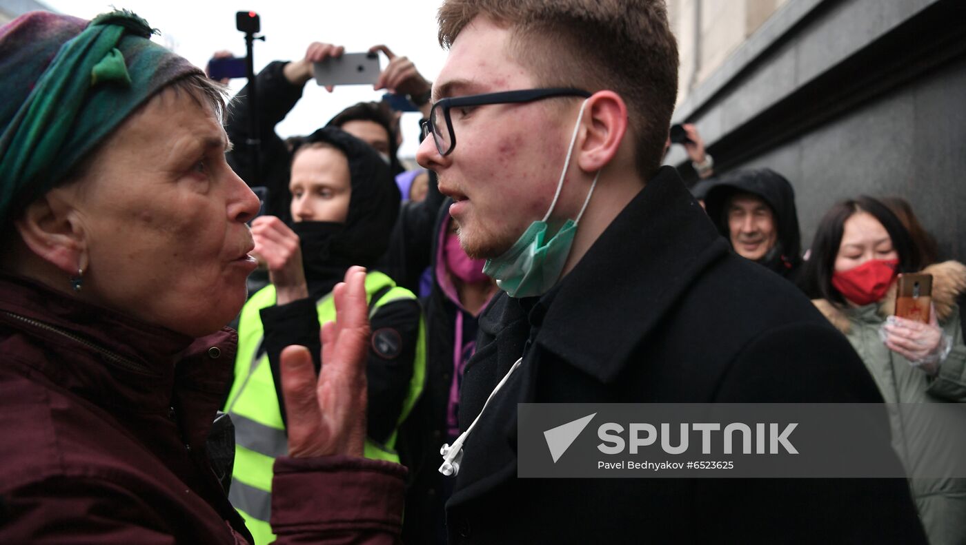 Russia Moscow Navalny Supporters Rally