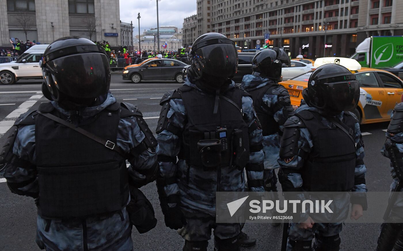Russia Moscow Navalny Supporters Rally