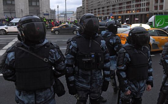 Russia Moscow Navalny Supporters Rally