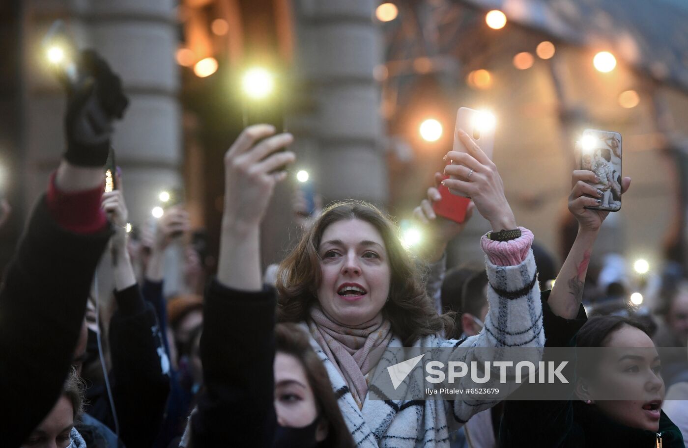 Russia Moscow Navalny Supporters Rally