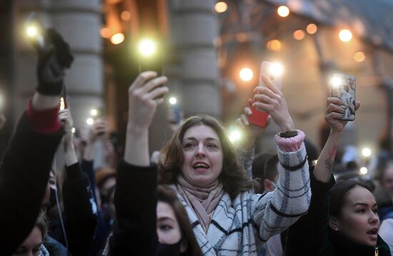 Russia Moscow Navalny Supporters Rally