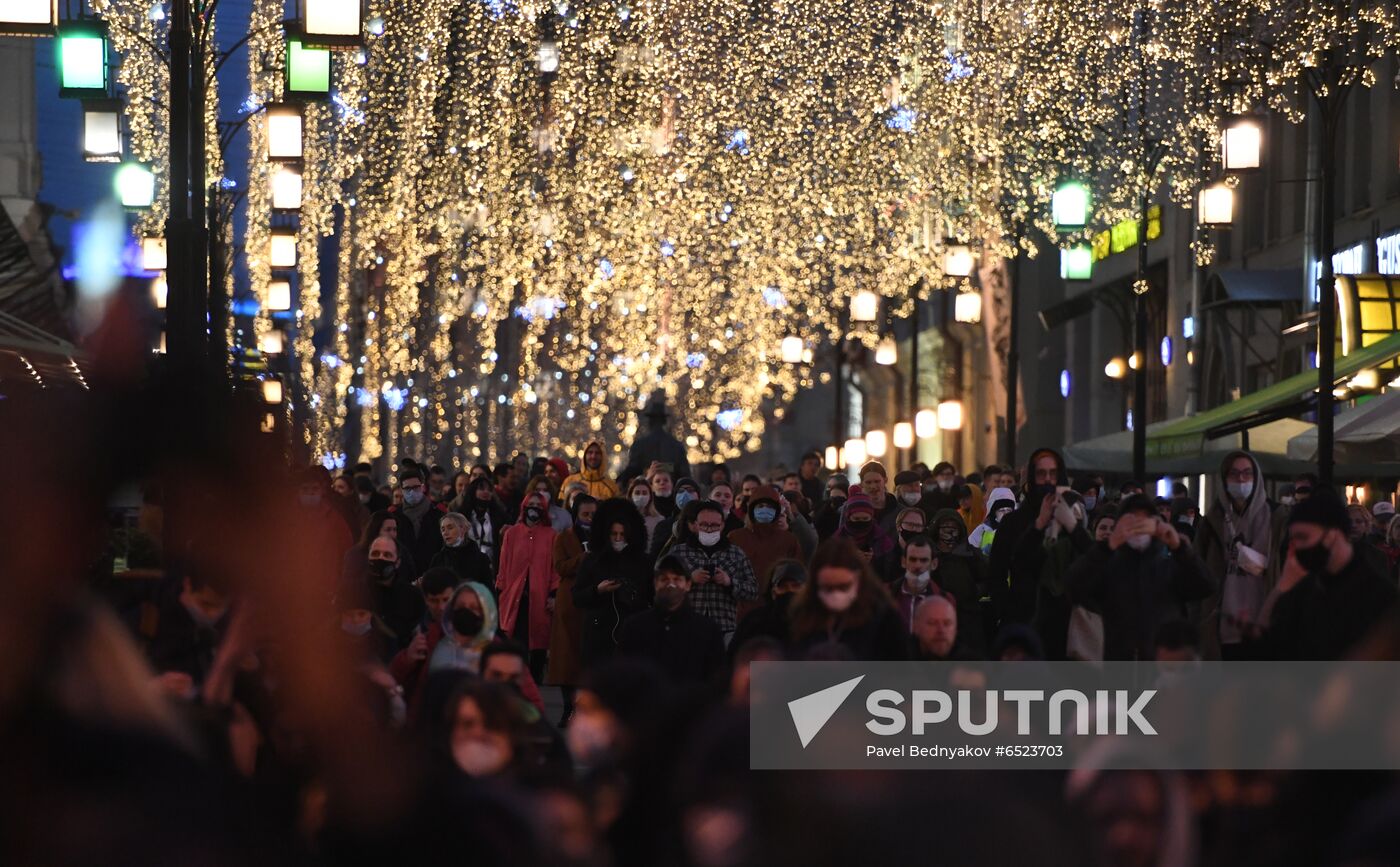 Russia Moscow Navalny Supporters Rally