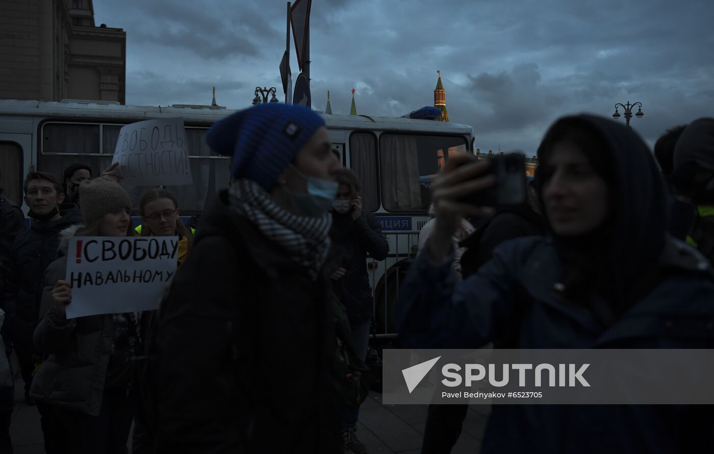 Russia Moscow Navalny Supporters Rally