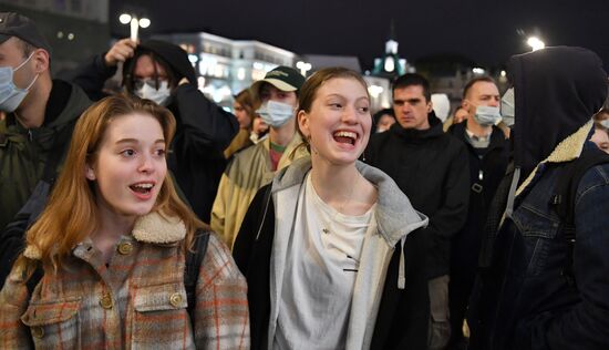 Russia Moscow Navalny Supporters Rally