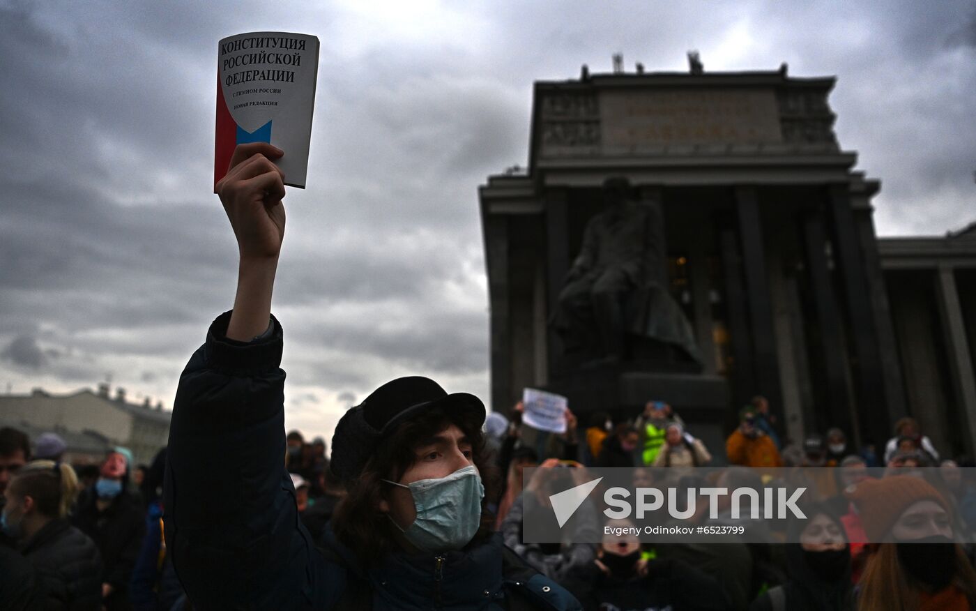 Russia Moscow Navalny Supporters Rally