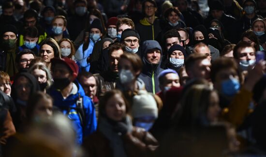 Russia Moscow Navalny Supporters Rally