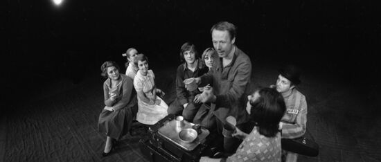 Scene from stage play 'Not on the lists'
