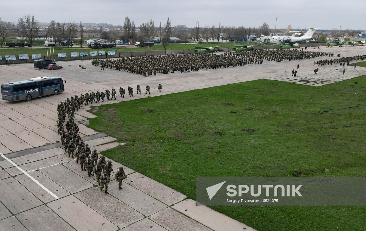 Russia Paratroopers Drills Departure