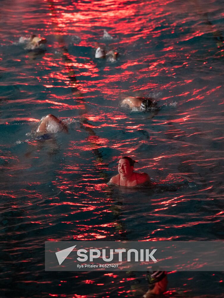 Russia Night Swimming