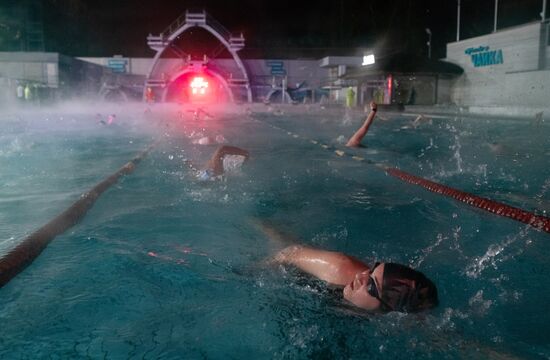 Russia Night Swimming