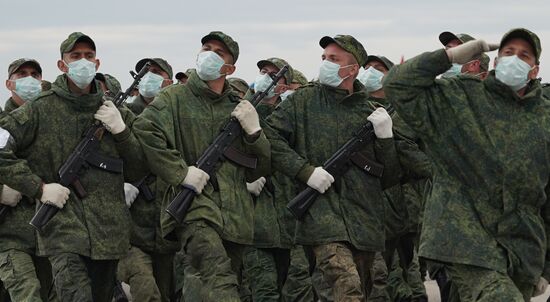 Ukraine LPR Victory Day Parade Preparations