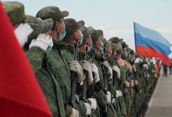 Ukraine LPR Victory Day Parade Preparations