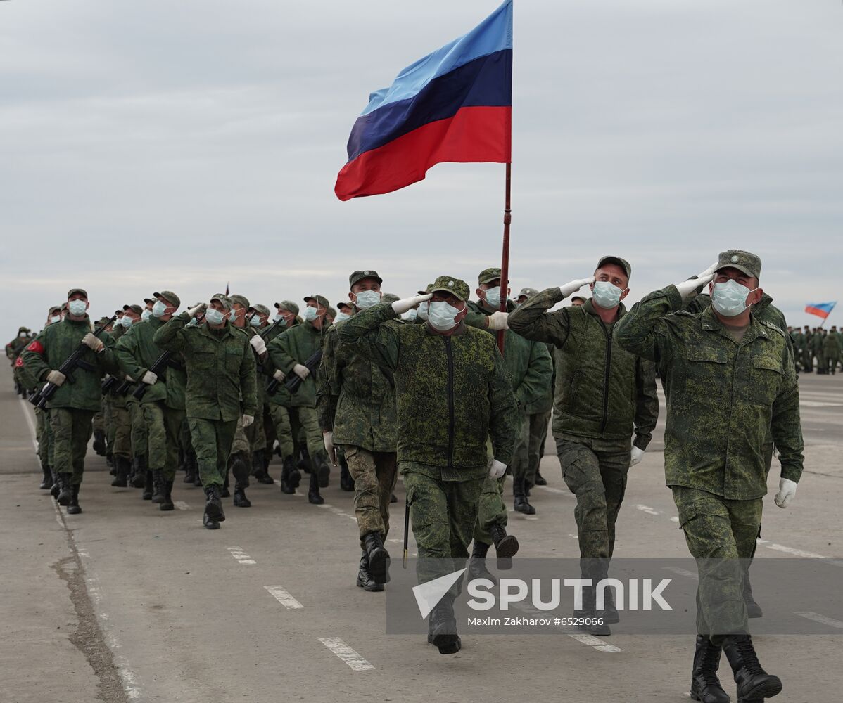 Ukraine LPR Victory Day Parade Preparations