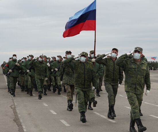 Ukraine LPR Victory Day Parade Preparations