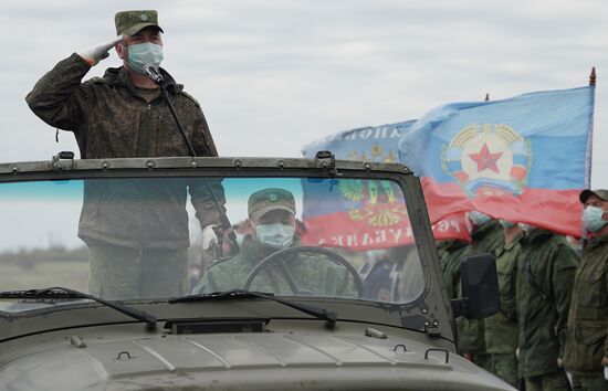 Ukraine LPR Victory Day Parade Preparations