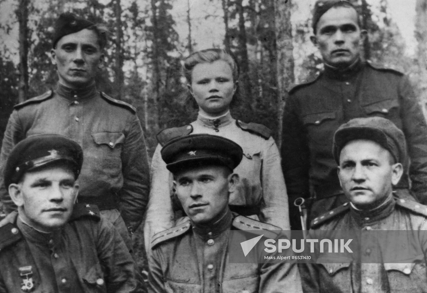 A group of Red Army officers on Karelian front