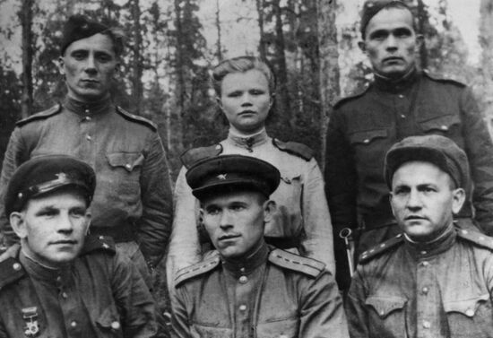 A group of Red Army officers on Karelian front
