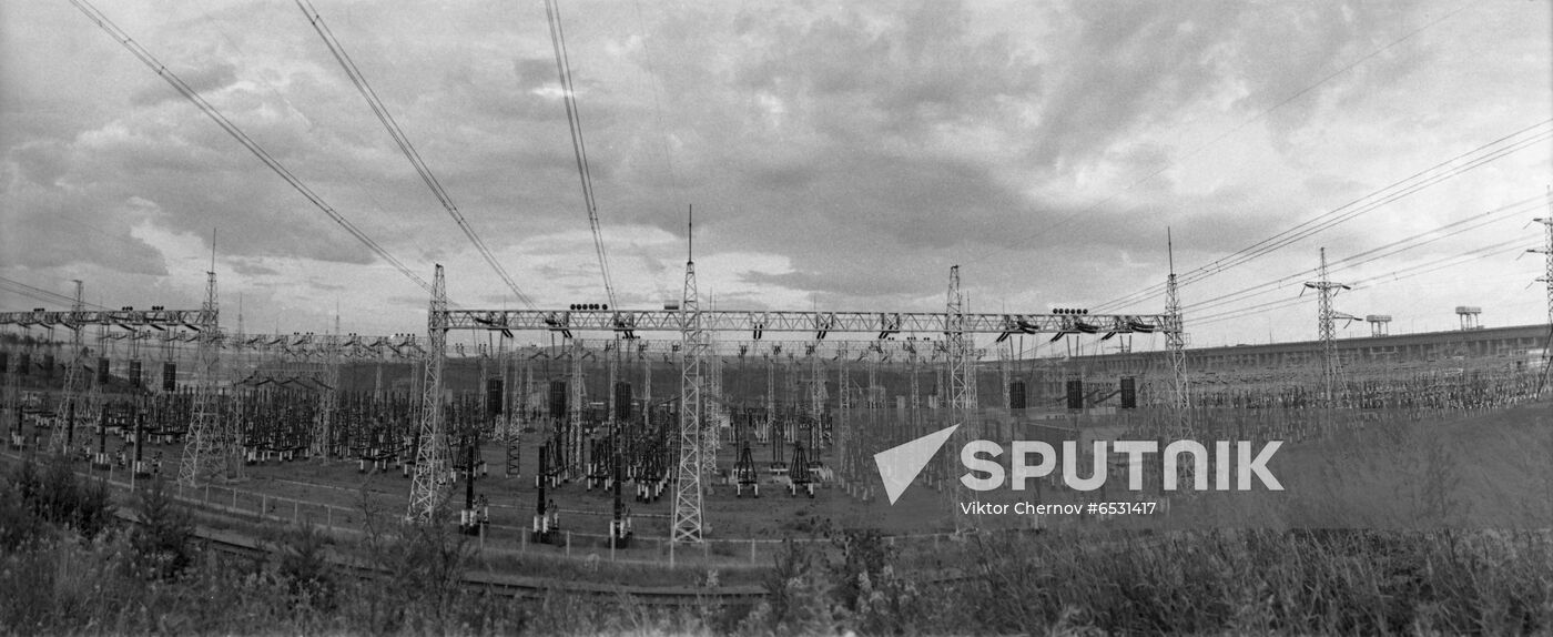 Bratskaya Hydropower Plant on Angara River