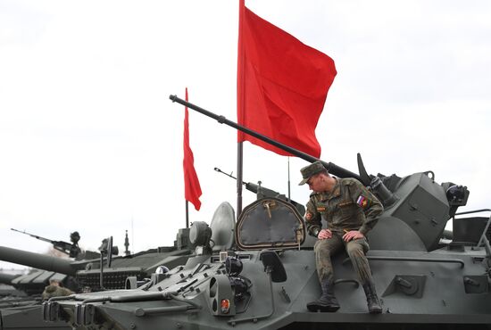 Russia WWII Victory Parade Rehearsal