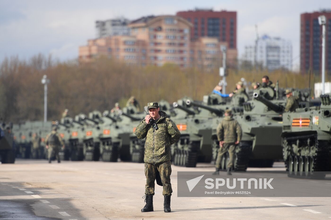 Russia WWII Victory Parade Rehearsal