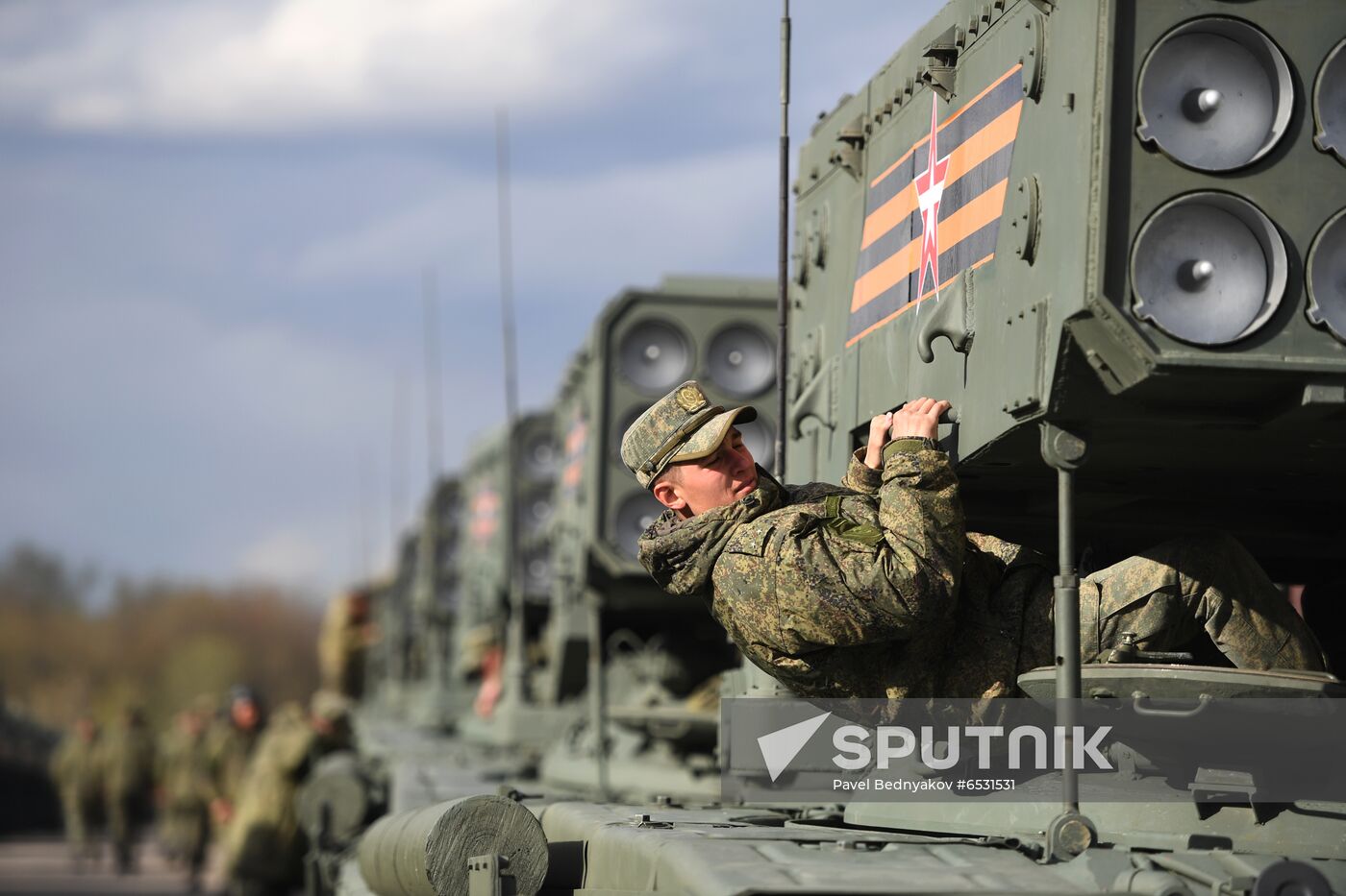 Russia WWII Victory Parade Rehearsal
