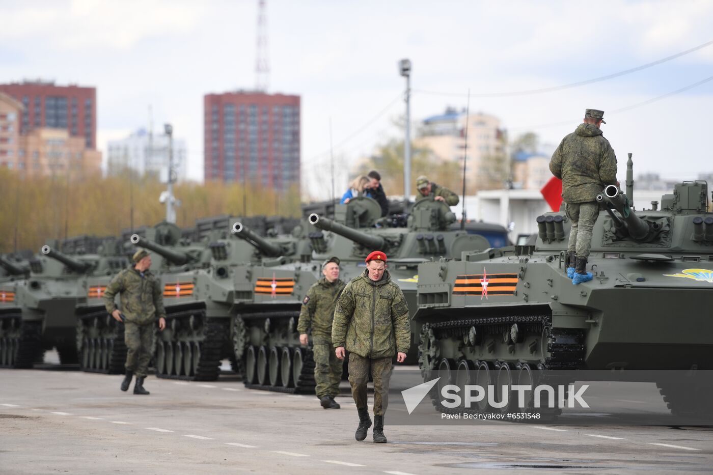 Russia WWII Victory Parade Rehearsal