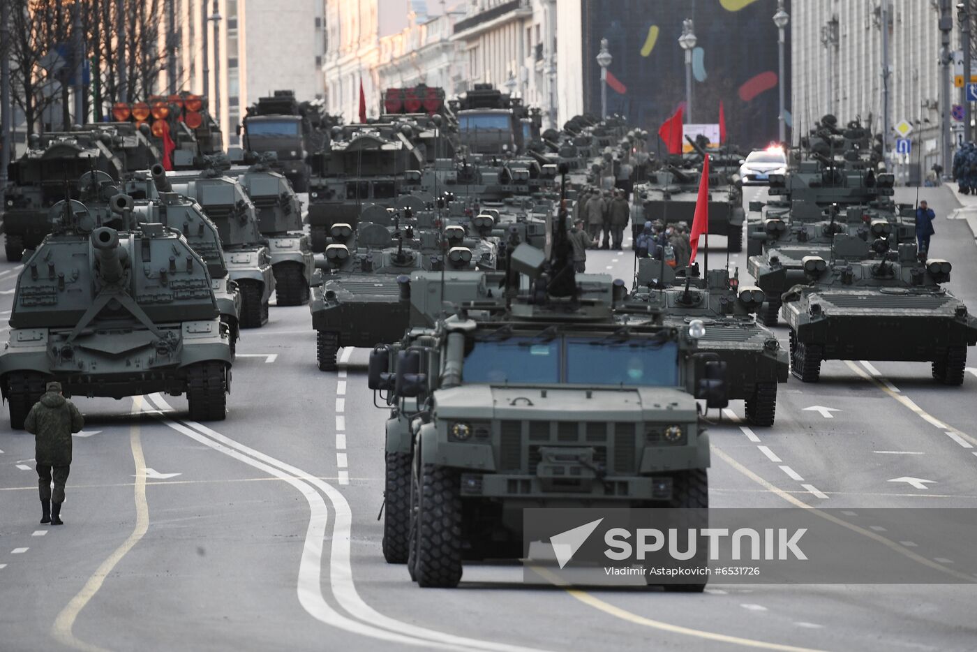 Russia WWII Victory Parade Rehearsal