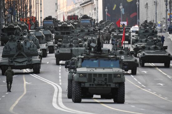 Russia WWII Victory Parade Rehearsal