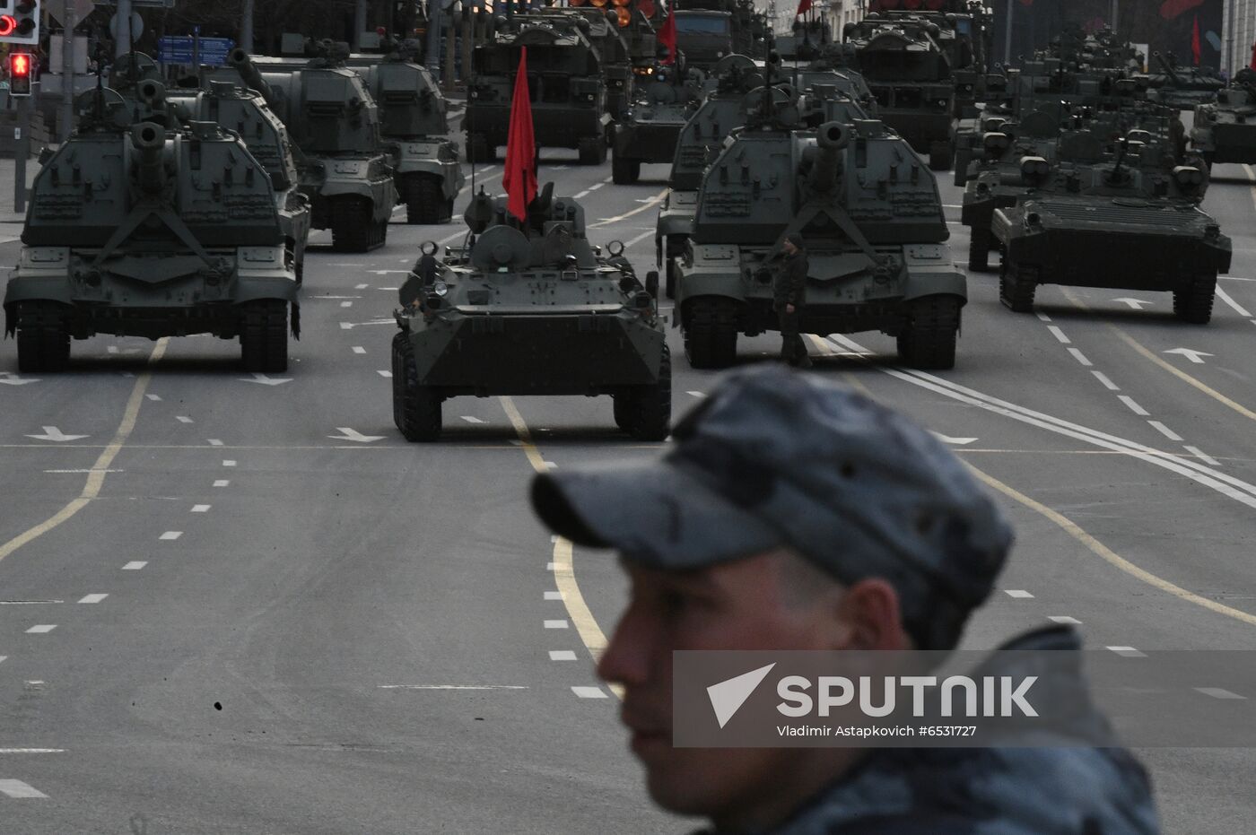 Russia WWII Victory Parade Rehearsal