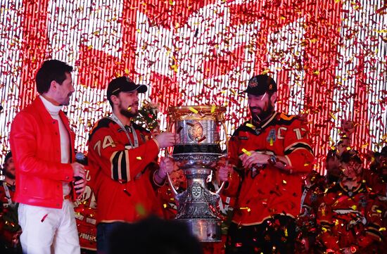 Russia Ice Hockey Gagarin Cup Winner Honoring