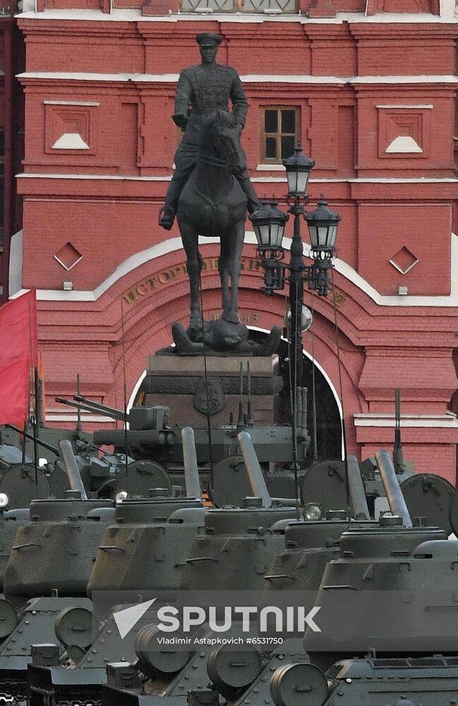 Russia WWII Victory Parade Rehearsal
