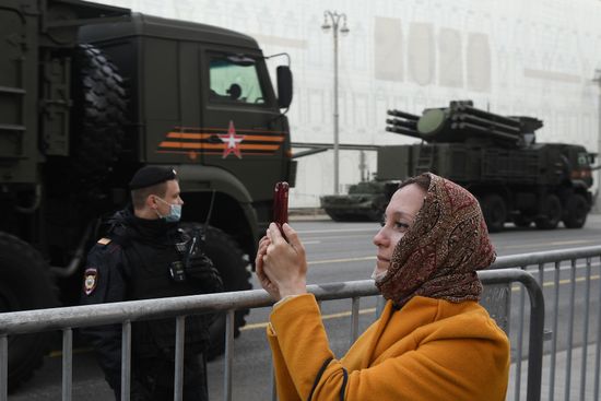 Russia WWII Victory Parade Rehearsal