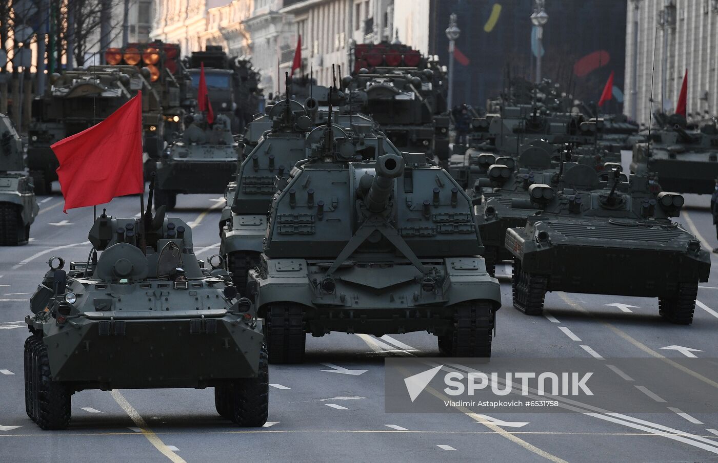 Russia WWII Victory Parade Rehearsal